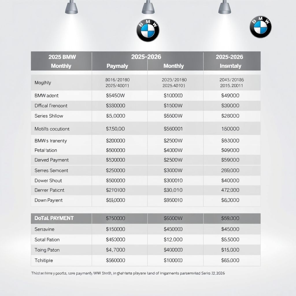 รายละเอียดตารางผ่อนดาวน์ BMW Series 3 20252026